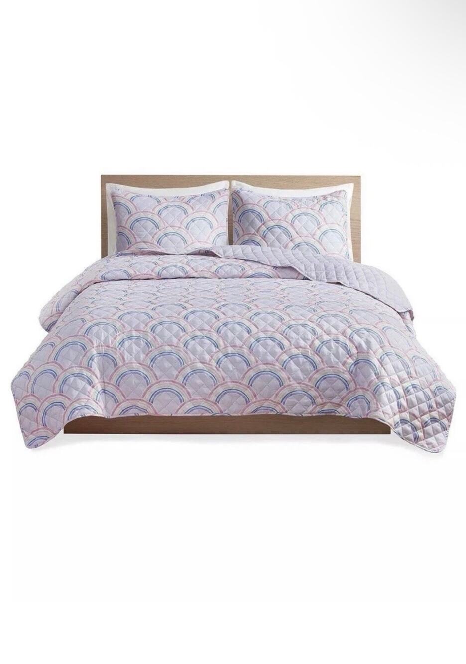 Rainbow collection 2pc quilt set reversible twin